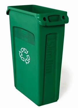 Slim Jim avfallsbehållare, grön, 87 liter