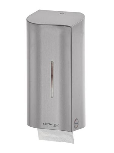 Dispenser till toalettpapper - SanTRAL TRW 2 - vågformad - Rostfritt stål
