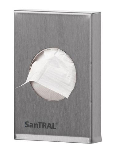 Dispenser till hygienpåsar - SanTRAL HB 2 - rostfritt stål
