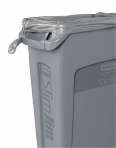 Slim Jim avfallsbehållare, grå, 87 liter