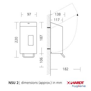 Dispenser i rostfritt stål - SanTRAL NSU 2 - till desinfektion