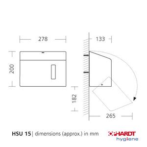 SanTRAL HSU 15 - dispenser till pappershanddukar - rostfritt stål - 250 st