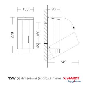 SanTRAL NSW 5 E - Wave - Rostfritt stål - krämtvål