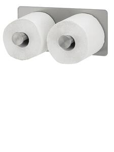 Hållare till extra rullar toalettpapper, SanTRAL ERU 2, rostfritt stål - Dubbel