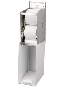 Toalettrullehållare, dubbel, SanTRAL TRU 2 E, rostfritt stål