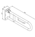 Armstöd - Toalettstöd - Hopfällbar med toalettrullehållare - Vit 60 cm.